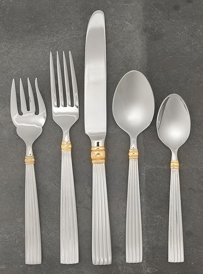 Golden Crescendo (Stainless, Gold Accent) 5 Piece Place Setting by Reed & Barton-1
