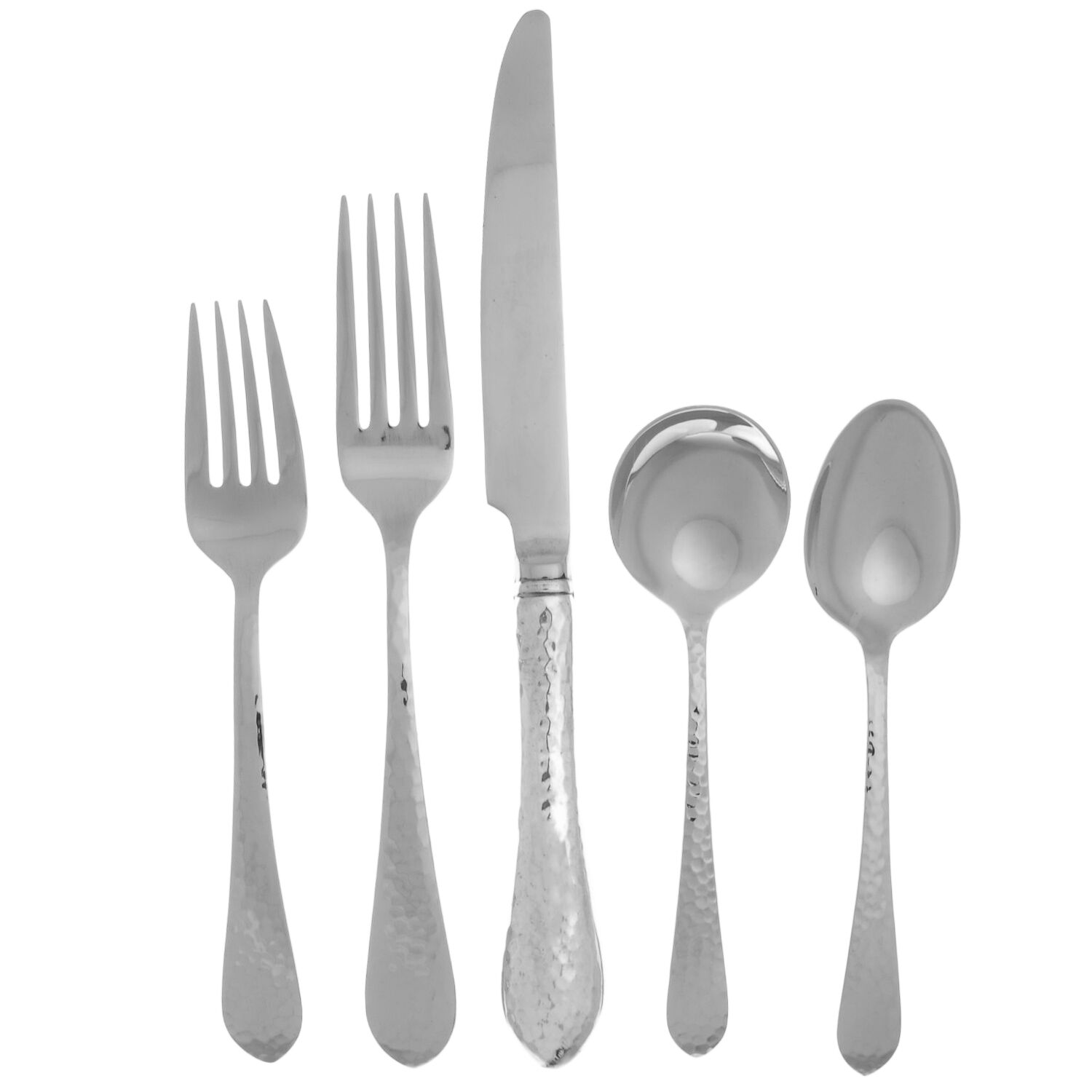 Hammered Antique Glossy (Stainless) 40  Piece Estate Set by Reed & Barton-1