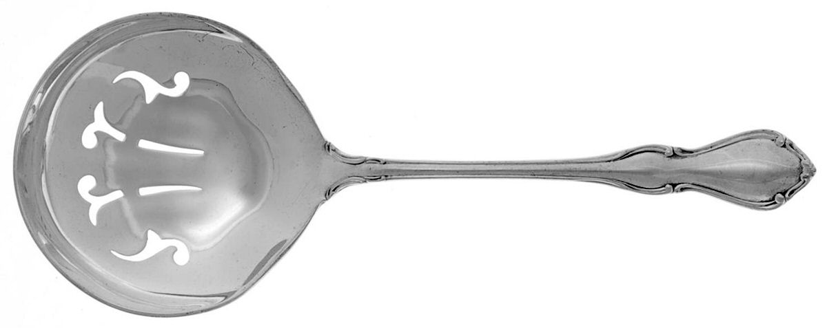Hampton Court (Sterling, 1964) Solid Bon Bon Spoon with Pierced Bowl by Reed & Barton-1