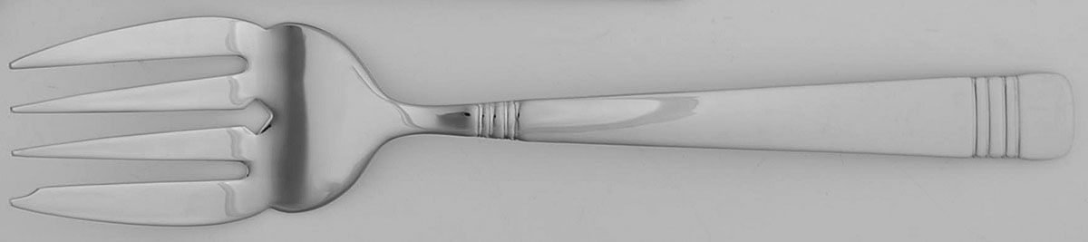 Longwood II-Longwood (Stainless) Medium Solid Cold Meat Serving Fork by Reed & Barton-1