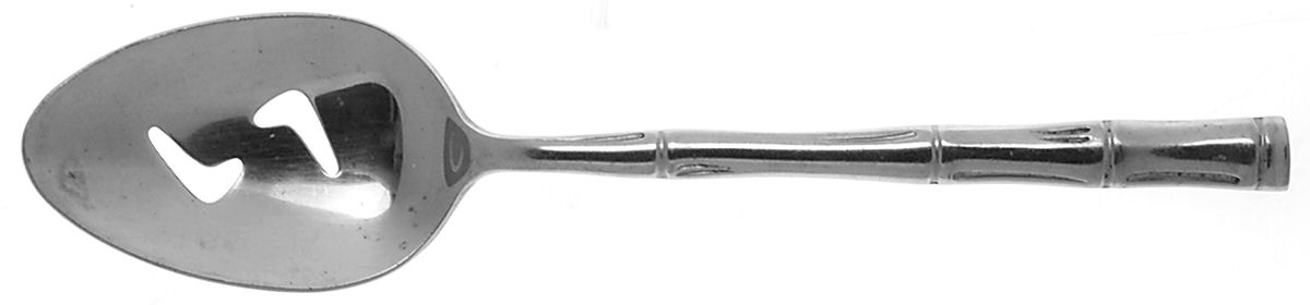 Regal Bamboo (Stainless) Pierced Tablespoon (Serving Spoon) by Reed & Barton-1