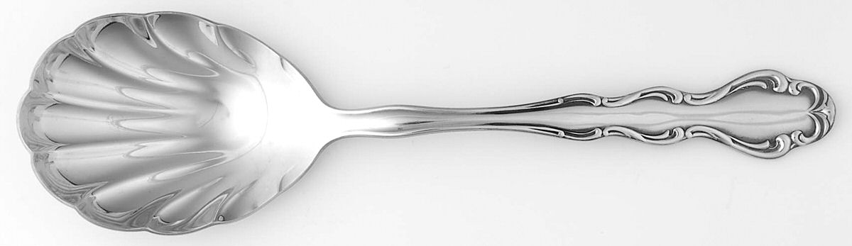 Regency (Stainless, 1965) Solid Shell Casserole Spoon by Reed & Barton-1