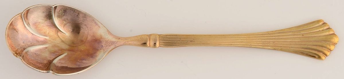 Spun Gold (Gold Electroplate) Sugar Shell Spoon by Royal Gallery-1