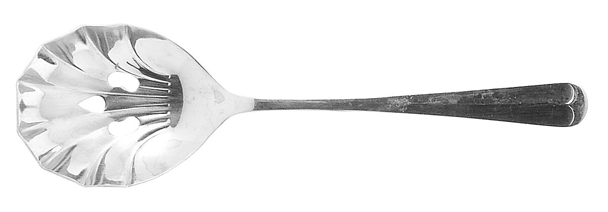 Jamestown (Stainless) Pierced Solid Serving Spoon by Retroneu-1