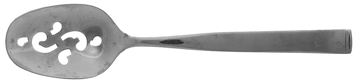 Ridge (Stainless) Pierced Solid Serving Spoon by Retroneu-1
