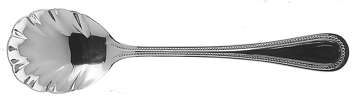 Continental Bead (Stainless) Sugar Shell Spoon by Roberts & Belk-1