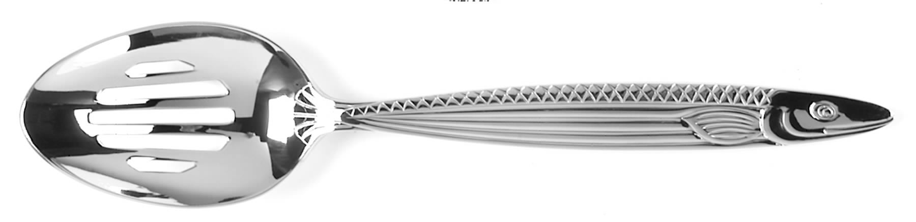 Pisces (Stainless) Pierced Tablespoon (Serving Spoon) by Reed & Barton-1