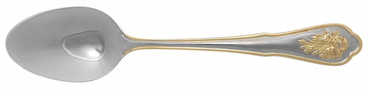 Old Country Roses (Stainless, Gold Accent) Place/Oval Soup Spoon by Royal Doulton-1