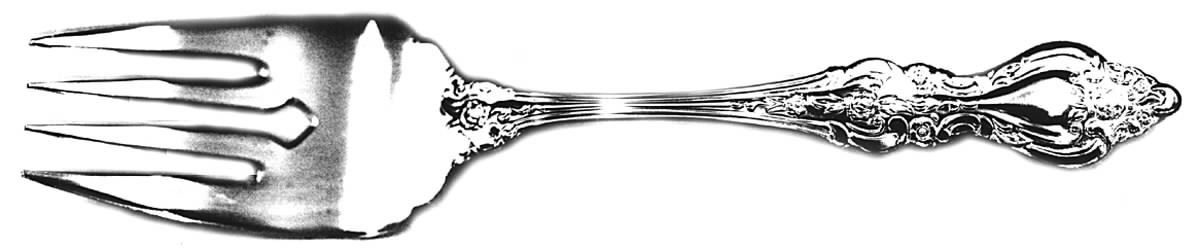 RLF1 (Gold Electroplate) Small Solid Cold Meat Serving Fork by Royal Sealy-1