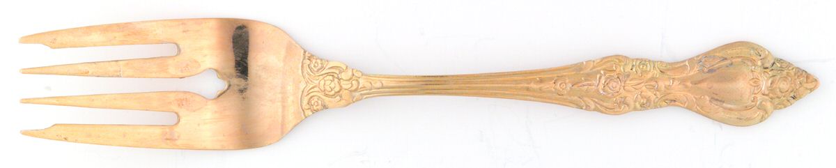 RLF1 (Gold Electroplate) Individual Salad Fork by Royal Sealy-1