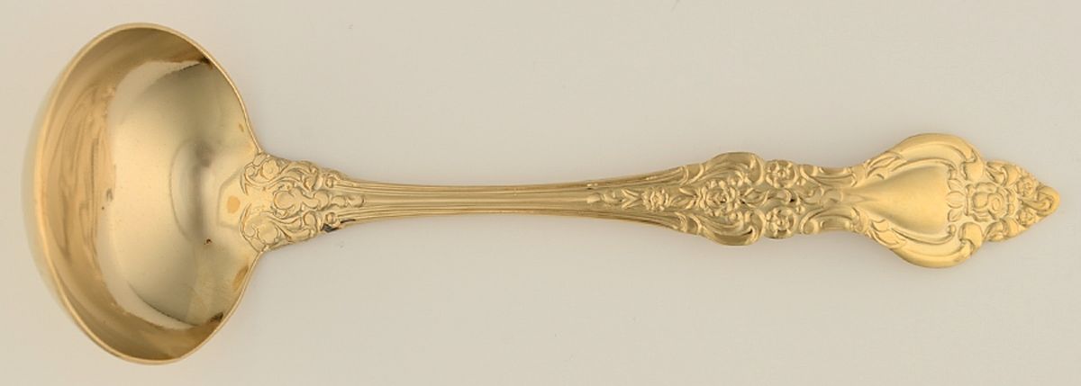 RLF1 (Gold Electroplate) Solid Gravy Ladle by Royal Sealy-1