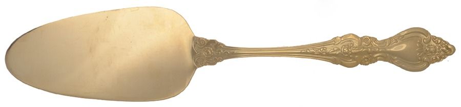 RLF1 (Gold Electroplate) Solid Pie Server by Royal Sealy-1