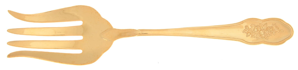 Old Country Roses-Gold (Stainless Solid Serving Fork by Royal Doulton-1