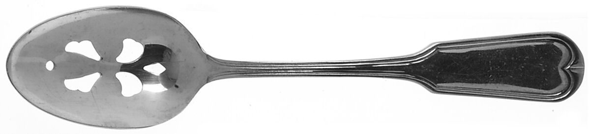 Fiddle (Stainless) Pierced Tablespoon (Serving Spoon) by Roberts & Belk-1