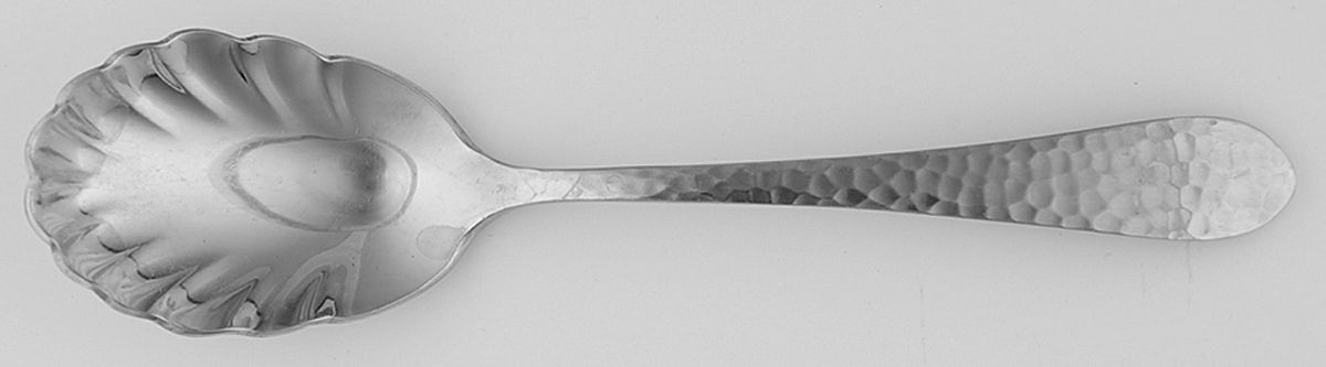 Hammered Antique Matte (Stainless) Sugar Shell Spoon by Reed & Barton-1
