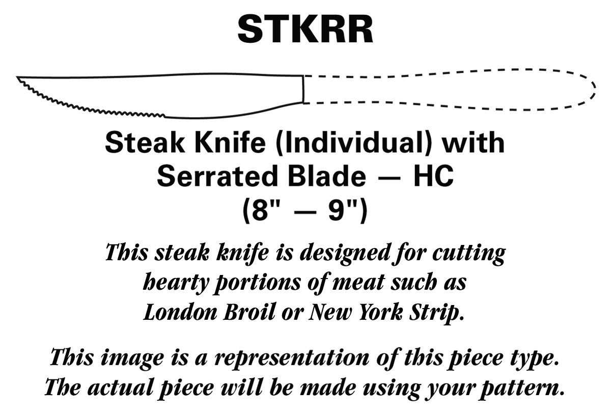 French Scroll (Sterling, 1953) Steak Knife Individual Hollow, Serrate HC by Alvin-1