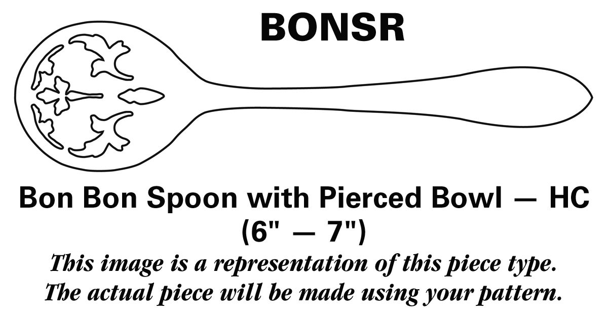 Rosewood (Stainless) Bon Bon Spoon with Pierced Bowl HC by Delco-1