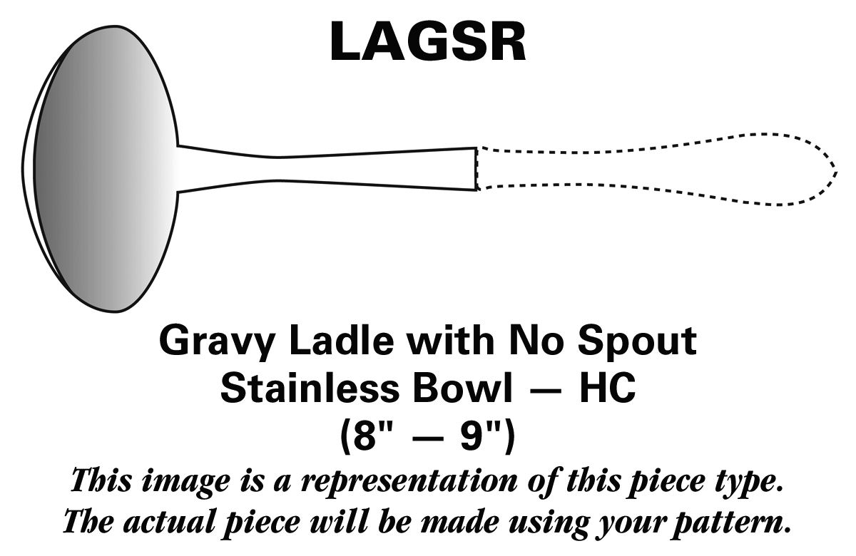 Lily-Floral (Sterling, 1910) Gravy Ladle with No Spout Stainless Bowl HC by Frank Whiting-1