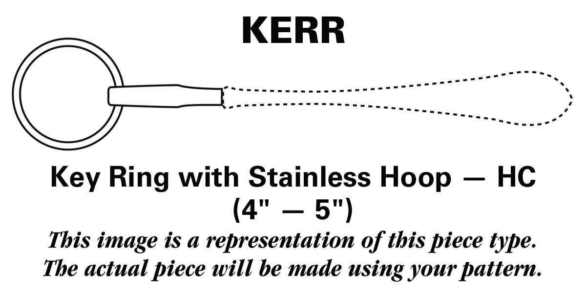 Lily-Floral (Sterling, 1910) Key Ring with Stainless Hoop HC by Frank Whiting-1
