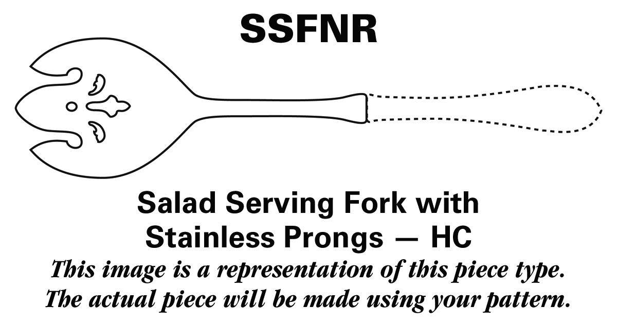 Regal (Dirilyte, Possible Clover Backstamp) Salad Serving Fork with Stainless Prongs HC by Dirilyte-Dirigold-1