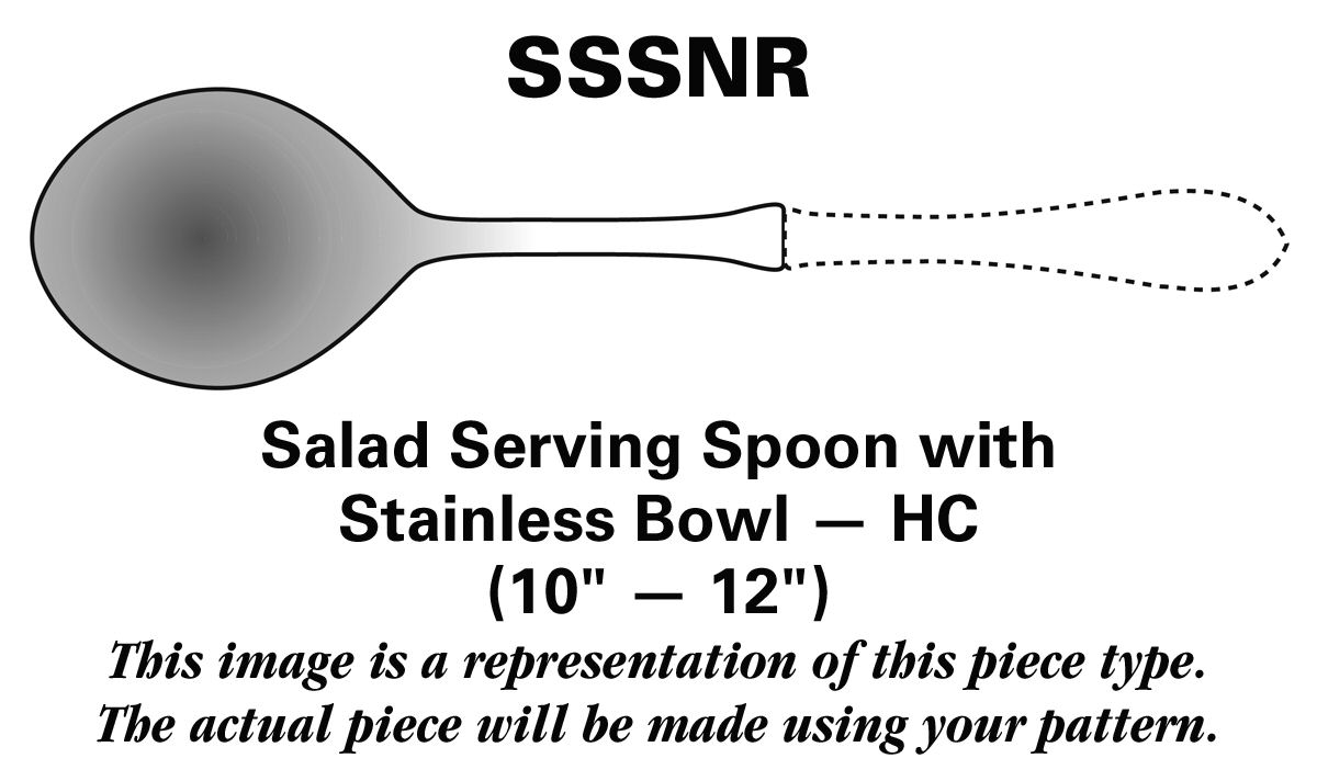 Old English (Stainless) Salad Serving Spoon with Stainless Bowl HC by Delco-1