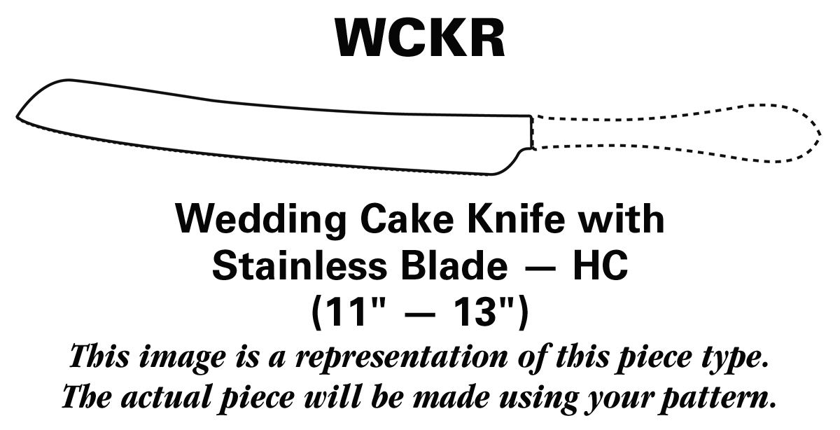Regal (Dirigold, No Clover) Wedding Cake Knife with Stainless Blade HC by Dirilyte-Dirigold-1