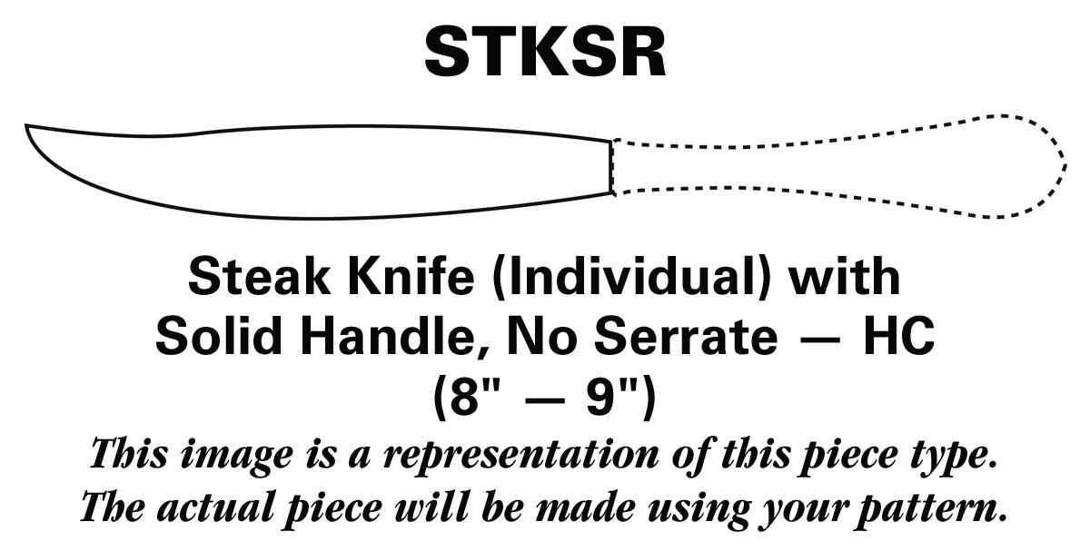 Creon (Stainless) Steak Knife Individual Solid No Serrate HC by AMC-1