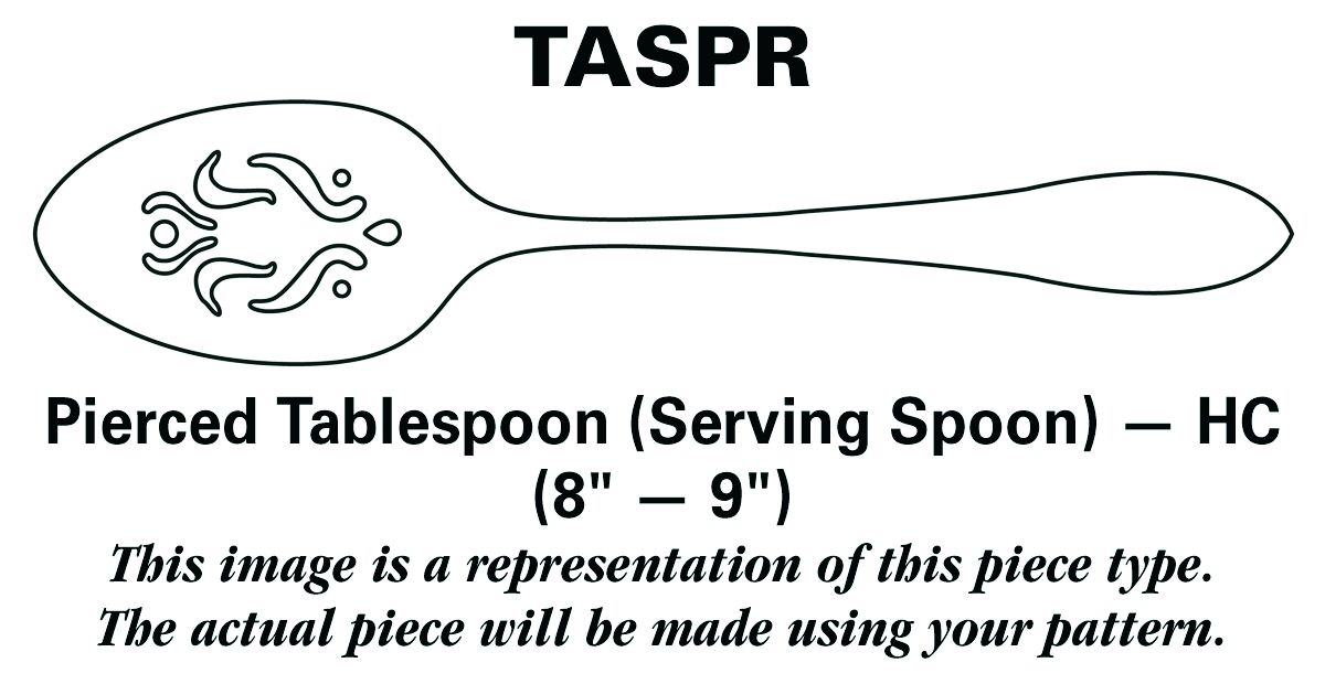 Golden Scroll (Sterling, 1977) Pierced Tablespoon (Serving Spoon) HC by Gorham Silver-1