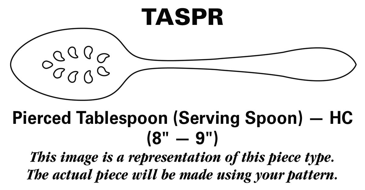 Gold Aristocrat (Gold Electroplate) Pierced Tablespoon (Serving Spoon) HC by Towle Silver-1