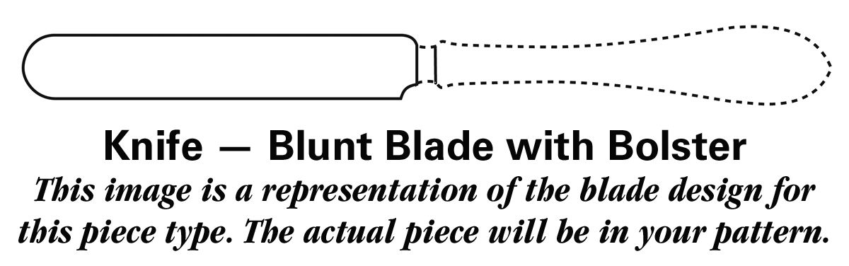 DJ9 (Sterling) Blunt Hollow Knife with Bolster by DJ (Flatware)-1