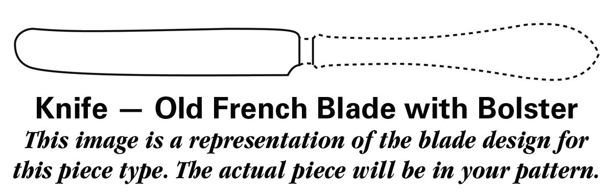 DJ9 (Sterling) Old French Hollow Knife with Bolster by DJ (Flatware)-1