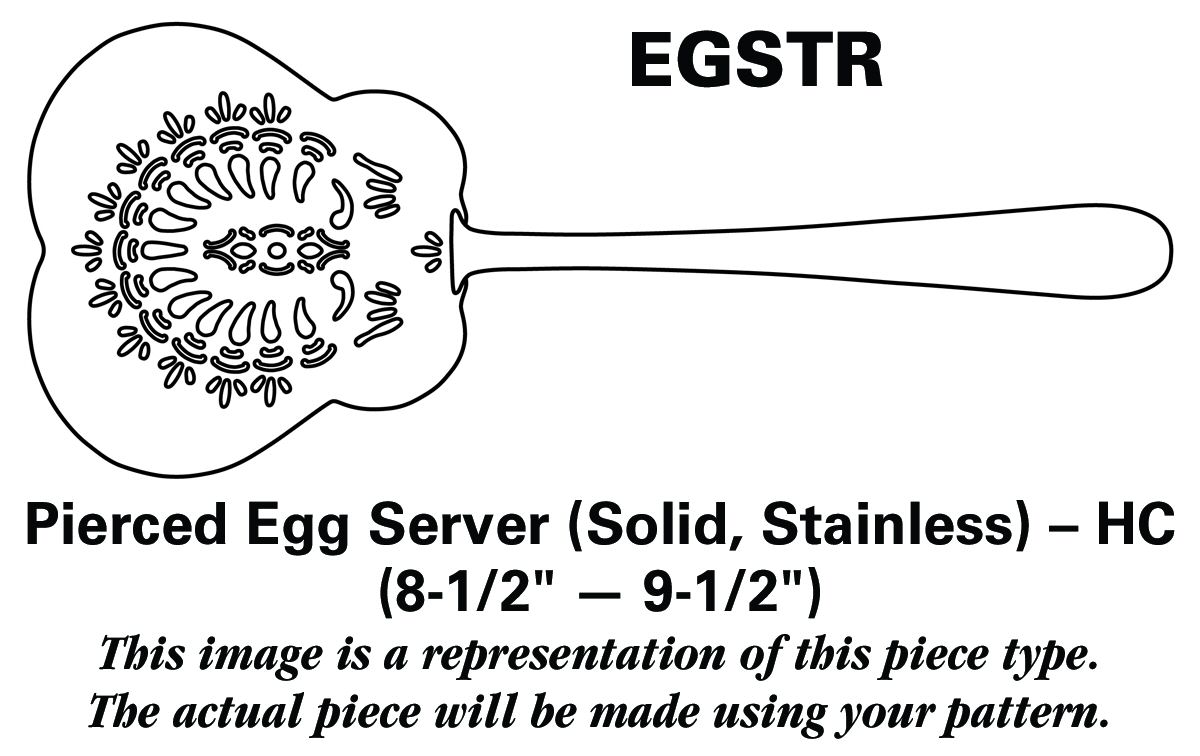 Lucerne (Stainless) Pierced Egg Server Solid Stainless HC by AMC-1