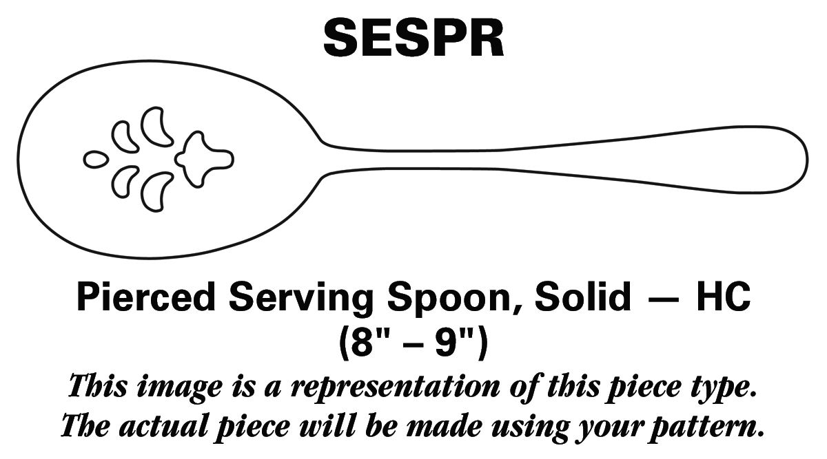 Pulsar (Stainless, Gold Accent) Pierced Serving Spoon Solid HC by Fortunoff-1