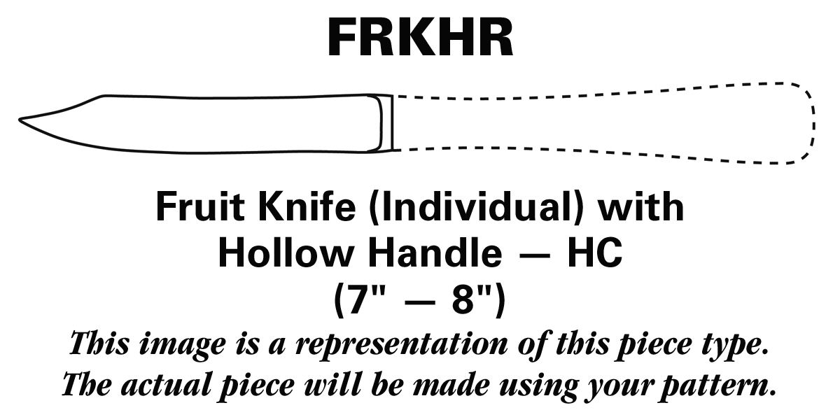 Victorian Bead (Sterling) Fruit Knife Individual with Hollow Handle HC by R. Carrs (England)-1