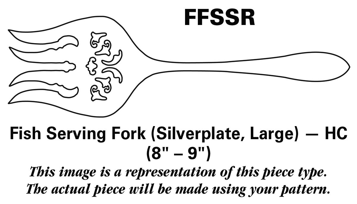Regal (Dirigold, Clover Backstamp) Fish Serving Fork Silverplate Large HC by Dirilyte-Dirigold-1