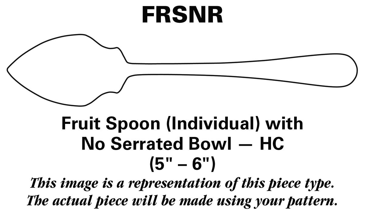 Impero (Sterling) Fruit Spoon Individual with No Serrate Bowl HC by Calegaro Silver-1