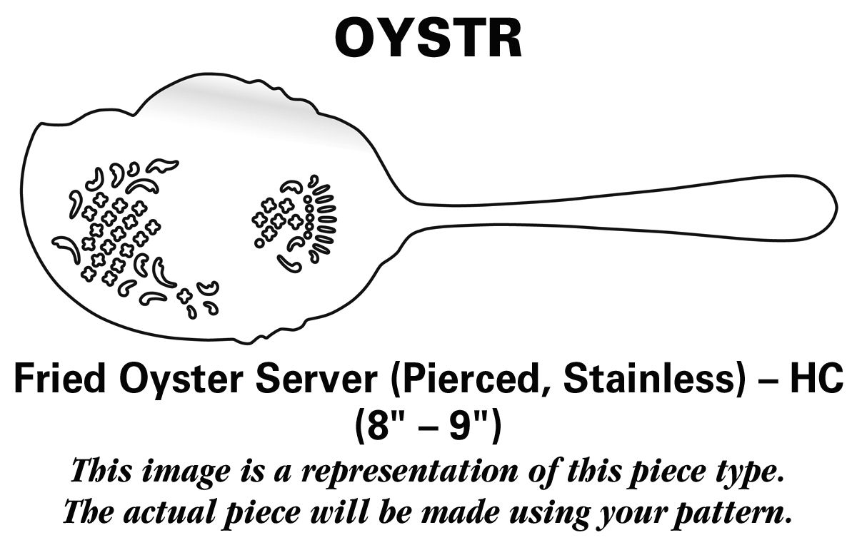 Filets (Stainless) Fried Oyster Server Pierced Stainless HC by Chambly-1
