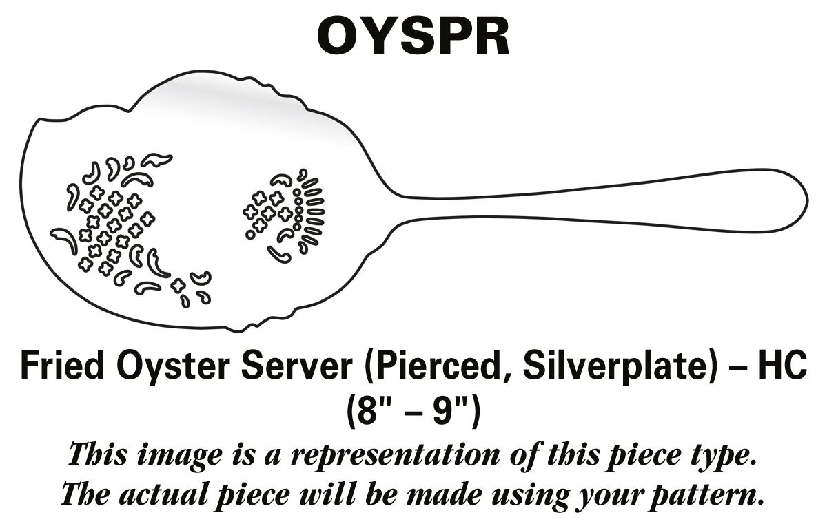 Golden Old Vienna (Silverplate, Gold Accents) Fried Oyster Server Pierced Silverplate HC by F B Rogers-1