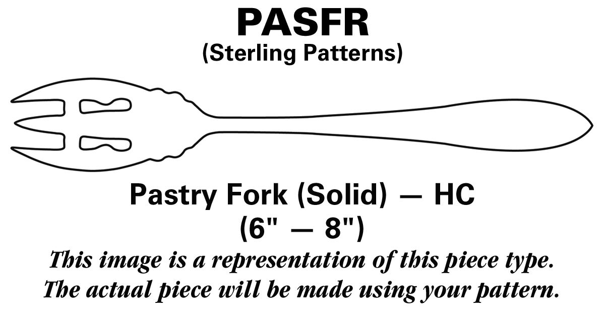 Pirouette (Sterling, 1961) Pastry Fork Solid HC by Alvin-1