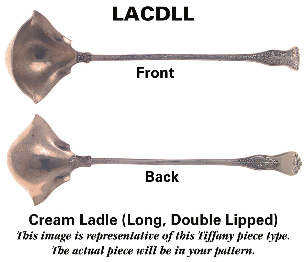 Palm (Sterling, 1871) Long Double-Lipped Cream Ladle by Tiffany & CO SILVER-1
