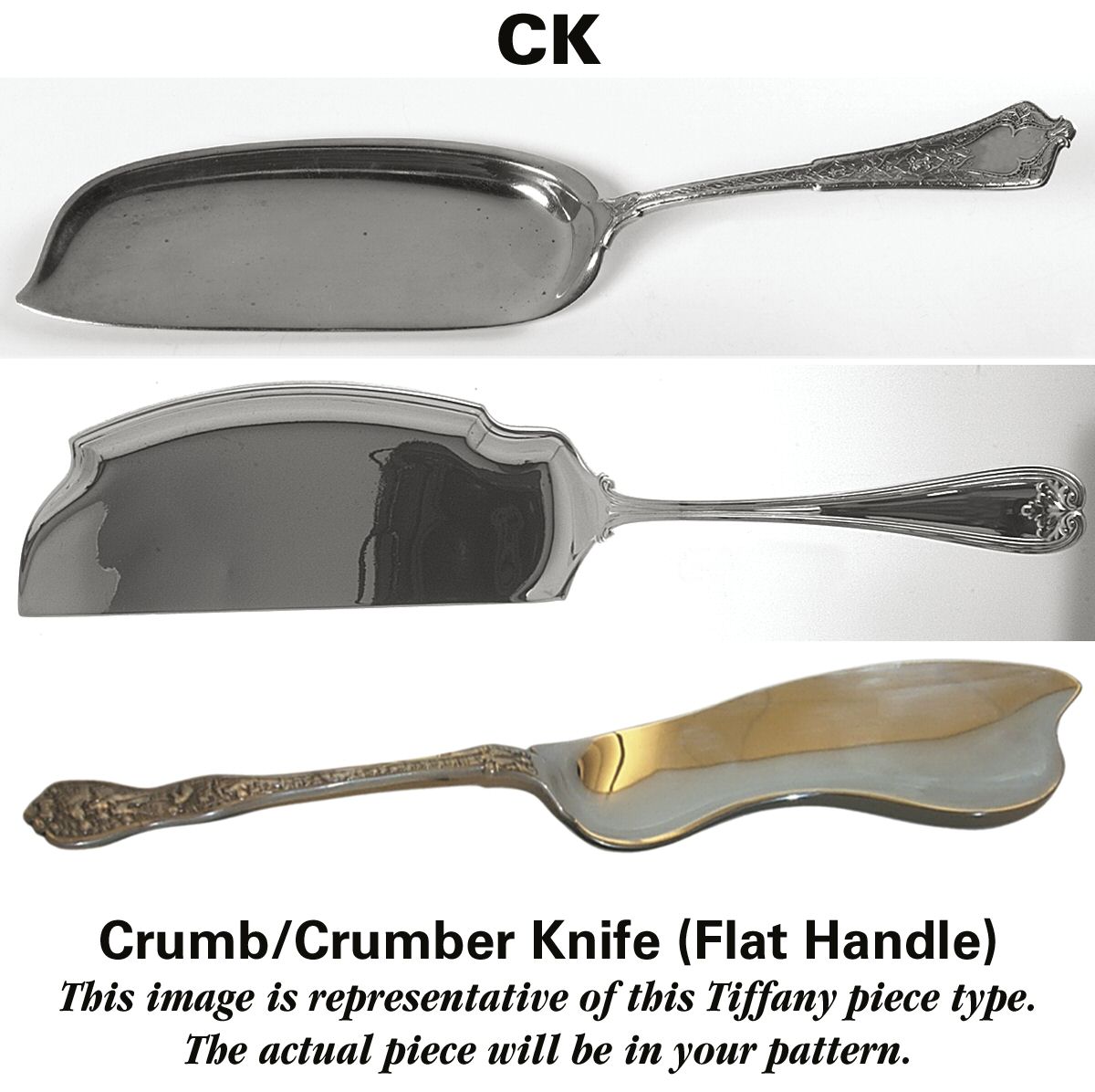 Provence (Sterling, 1961, No Monograms) Large Flat Handle Crumb Knife/Crumber by Tiffany & CO SILVER-1