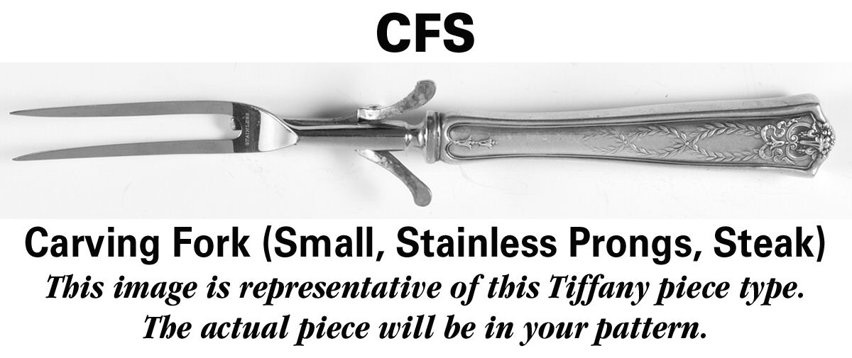 Bamboo-Gold (Sterling, Gold Vermeil, 1961) Small Steak Carving Fork with Stainless Prongs by Tiffany & CO SILVER-1