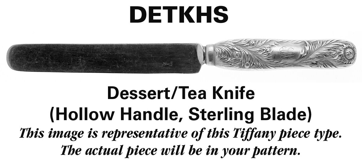 TIS41 (Sterling) Dessert/Tea Knife Hollow Handle Sterling Blade by Tiffany & CO SILVER-1
