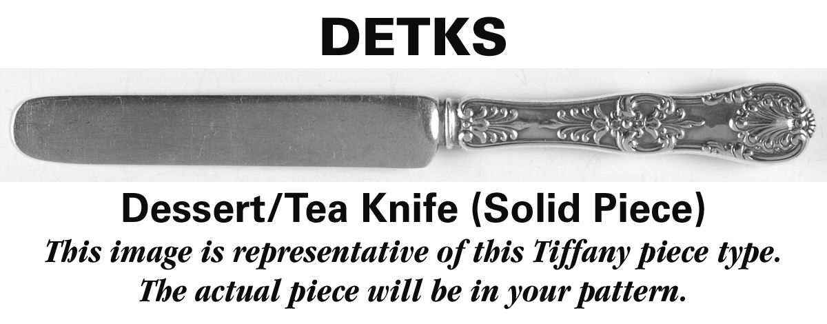 Lap-Over-Edge (Engraved) Solid Dessert/Tea Knife by Tiffany & CO SILVER-1