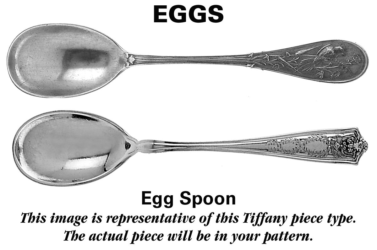 Hampton (Sterling, 1934, No Monograms) Egg Spoon by Tiffany & CO SILVER-1