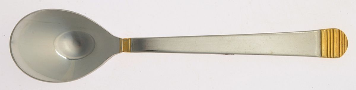 RGL21 (Stainless-Gold Accent) Sugar Spoon by Royal Gallery-1