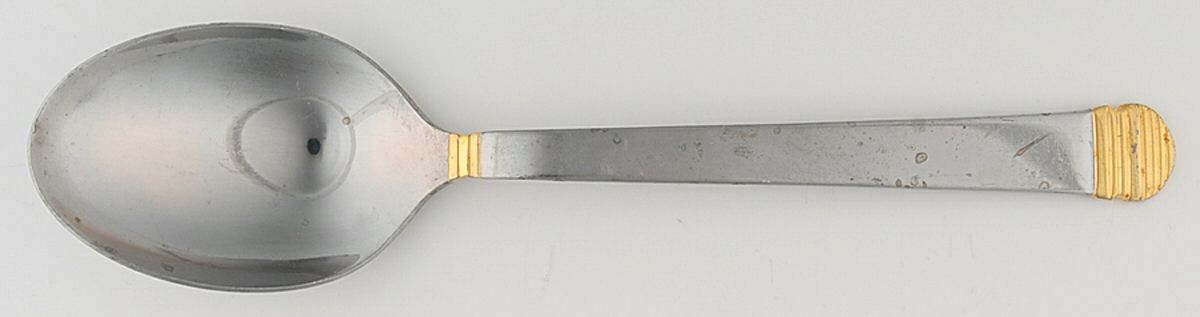 RGL21 (Stainless-Gold Accent) Tablespoon (Serving Spoon) by Royal Gallery-1