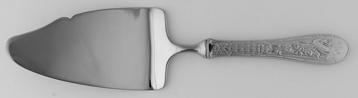 Japanese Bird and Bamboo (Stainless) All Stainless Pie Server by Ricci (Argentieri)-1