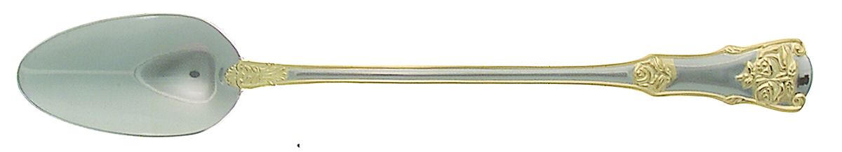 Old Country Roses (Stnls, Gold Acct) Iced Tea Spoon by Royal Albert-1