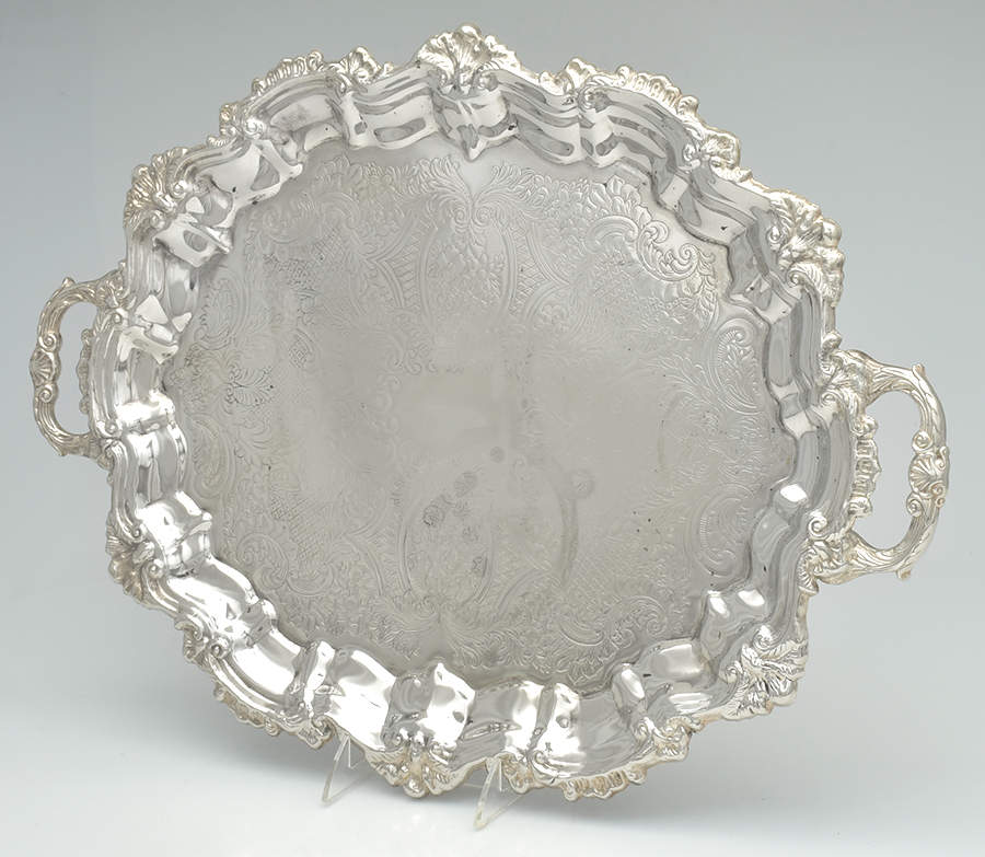 Silverplate Hollowware Large Silverplate Waiter Tray by Royal Limited-1